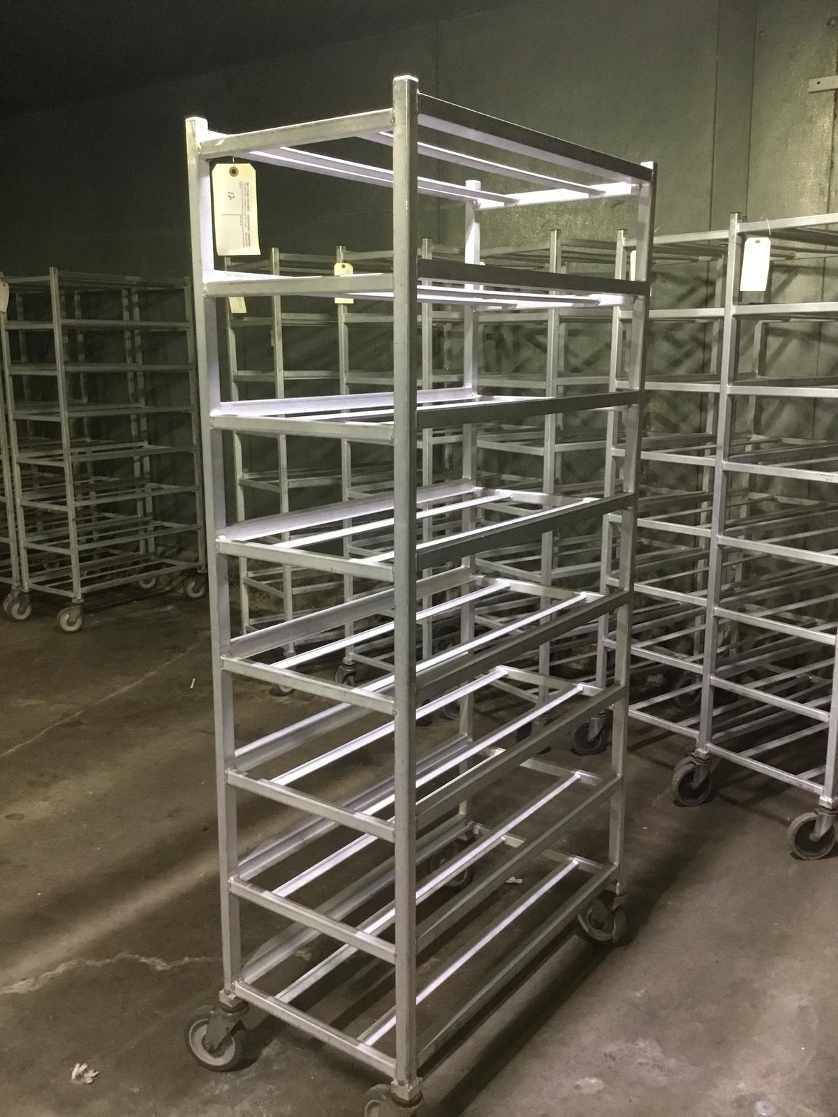 8 shelve wheeled meat rack