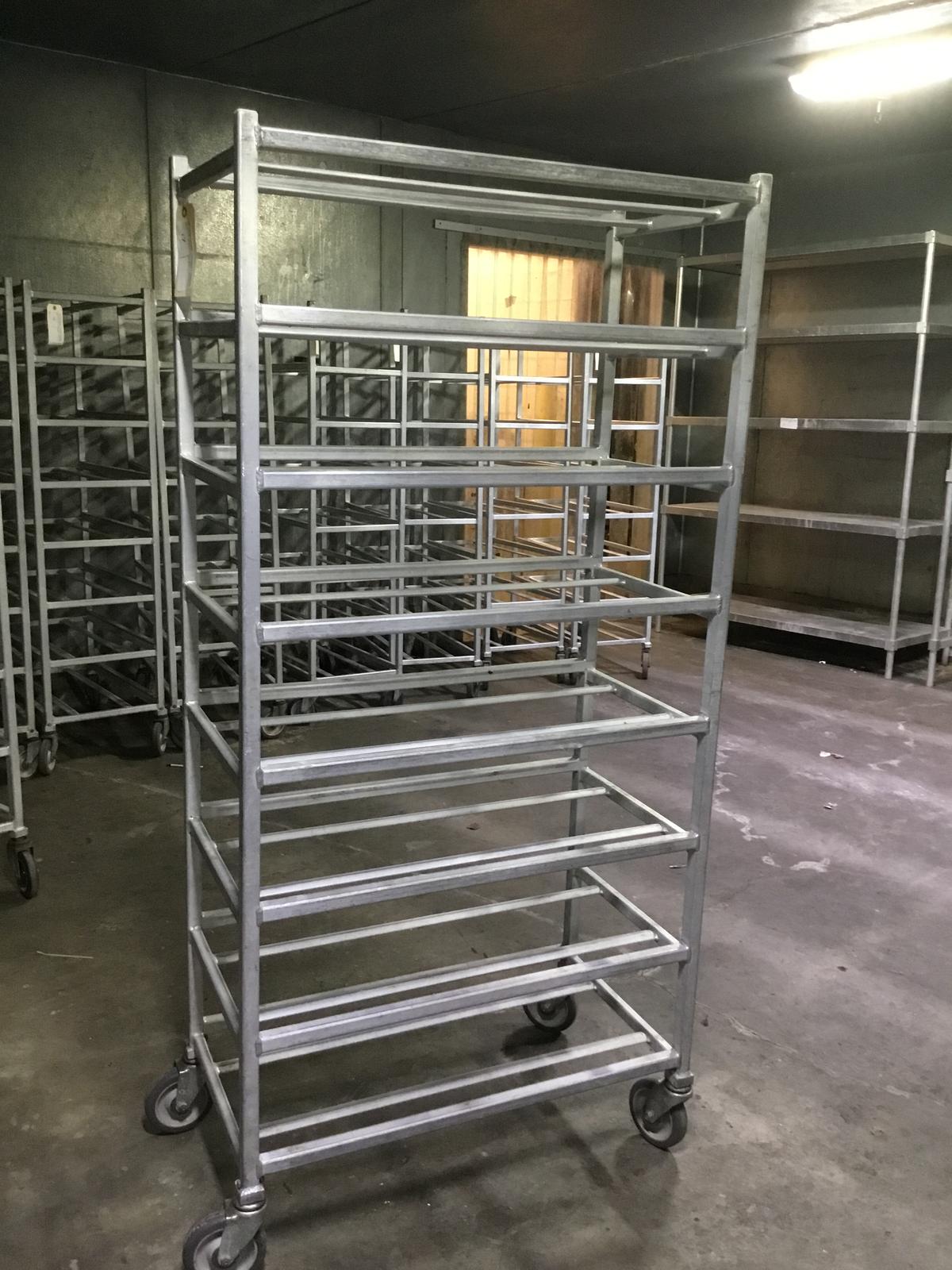 8 shelve wheeled meat rack