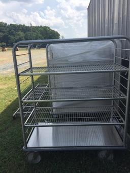 Stainless Steel Rolling Cart 58w x 48h x 21d