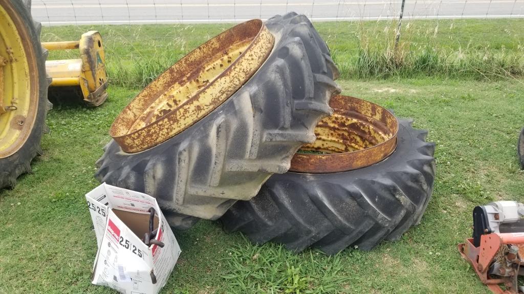 Two Tractor Tires 15.5-38 14" rims