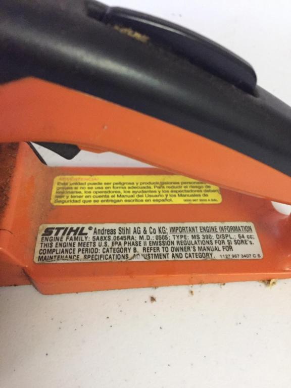 STIHL Chainsaw Model MS 390