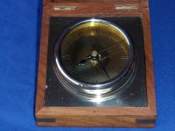 Clock and wood box