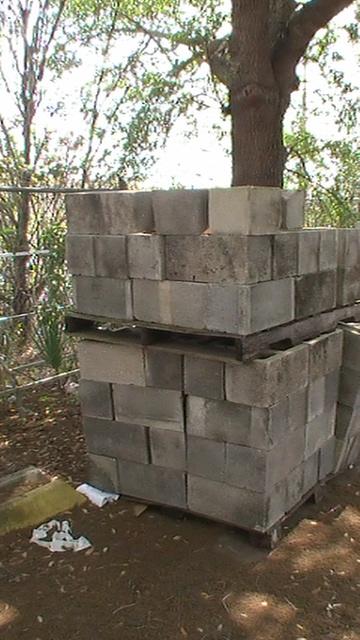 (3) pallets of cinder blocks new old stock aprox 180 pcs