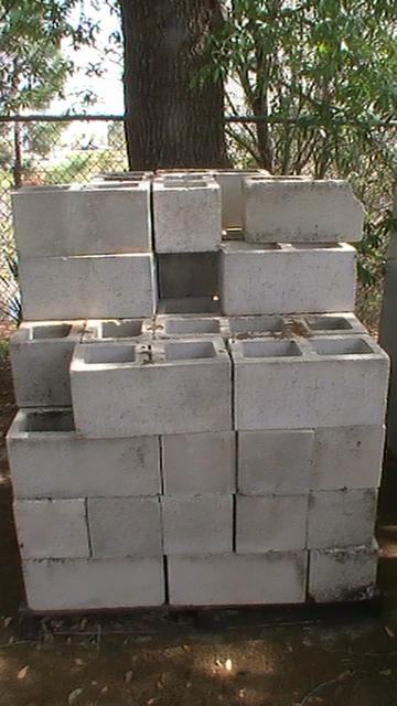 (3) pallets of cinder blocks new old stock aprox 180 pcs