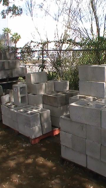 (3) pallets of cinder blocks new old stock aprox 180 pcs