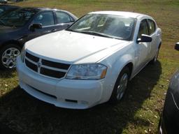 2010 DODGE AVENGER 4-DOOR CAR, 70,946 mi,  V6 GAS, AUTOMATIC, PS, AC S# 1B3