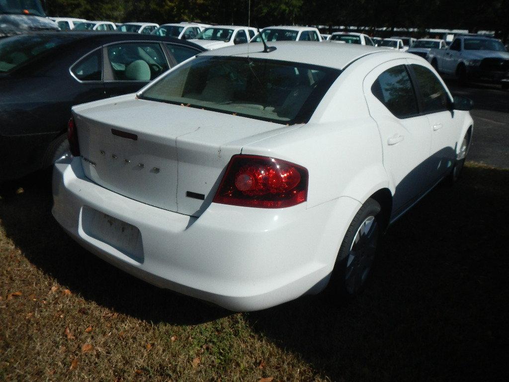 2012 DODGE AVENGER 4-DOOR CAR, 86,173 mi,  V8 GAS, AUTOMATIC, PS, AC S# 1C3