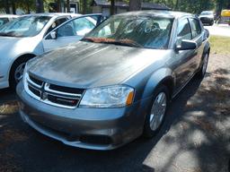 2012 DODGE AVENGER 4-DOOR CAR, 75,941 mi,  V8 GAS, AUTOMATIC, PS, AC S# 1C3