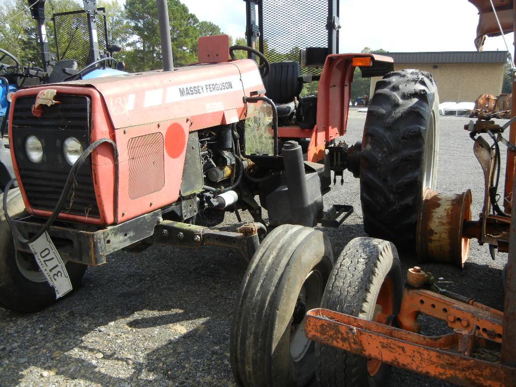 2008 MASSEY FERGUSON 596 WHEEL TRACTOR, 1,077 hrs  75 PTO HORSEPOWER (WIRIN