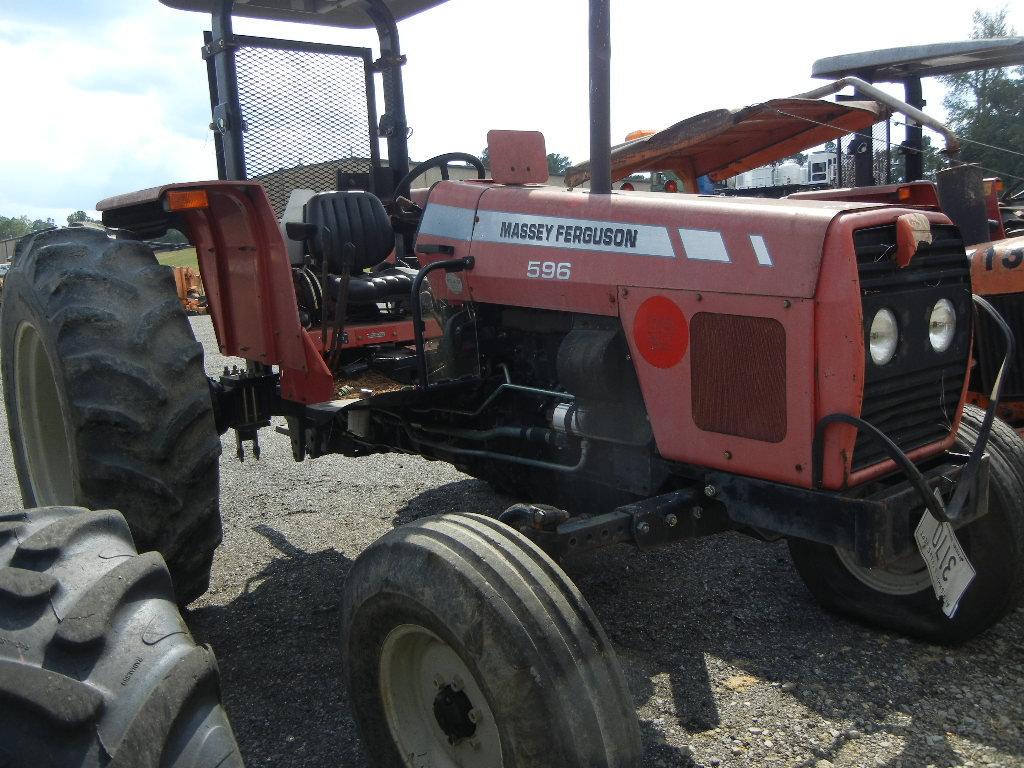 2008 MASSEY FERGUSON 596 WHEEL TRACTOR, 1,077 hrs  75 PTO HORSEPOWER (WIRIN