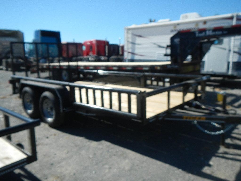 2017 TIGER 8314T TAG TRAILER,  14', TANDEM AXLE, ELECTRIC BRAKES, REAR RAMP