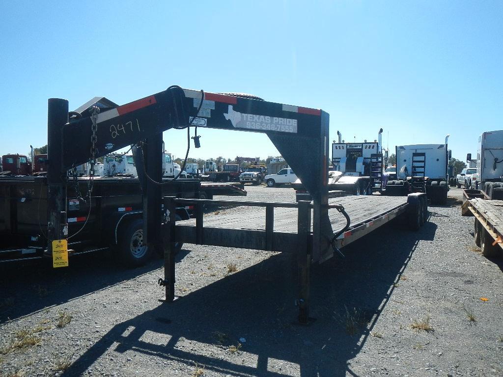 2011 TEXAS PRIDE TRAILER,  GOOSENECK, TRI AXLE, SPRING SUSPENSION, ELECTRIC