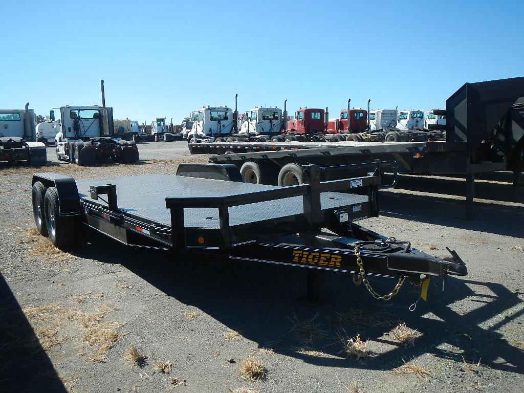 2017 TIGER CAR HAULER TRAILER,  20', TANDEM  7,000 LB AXLES, ELECTRIC BRAKE