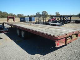 1984 KALYN FLATBED TRAILER,  GOOSENECK, 32', TANDEM AXLE DUALS, ELECTRIC BR