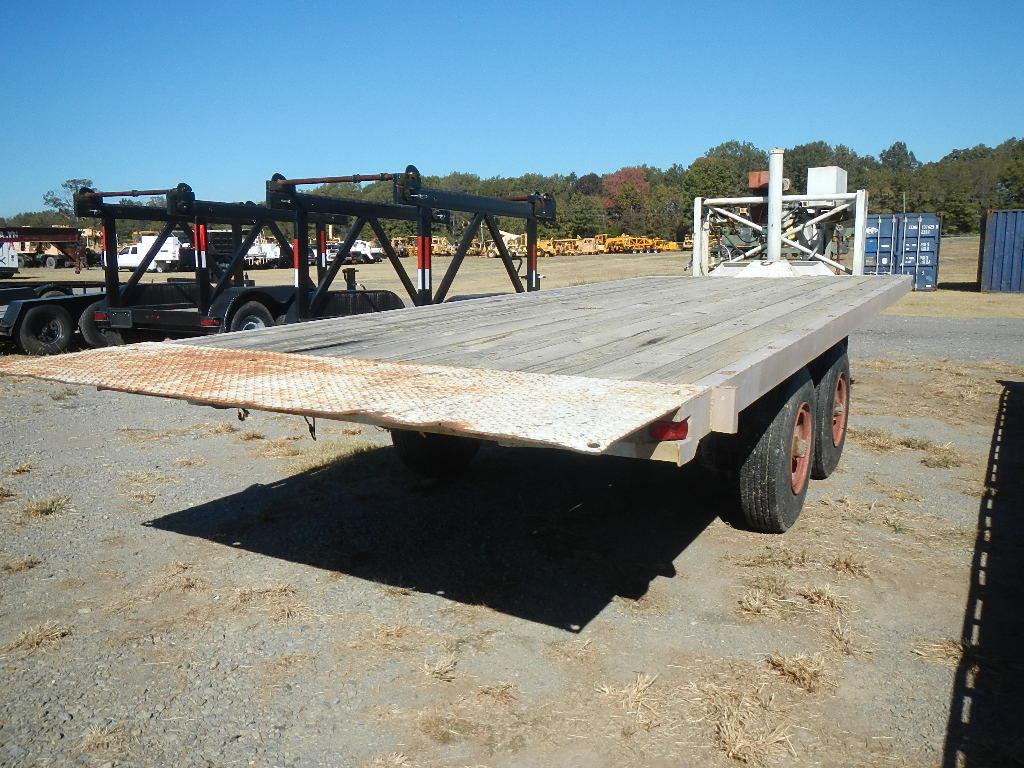 SHOPBUILT GOOSENECK TRAILER,  21', TANDEM AXLE, HYDRAULIC TILT, S# ARKVIN01