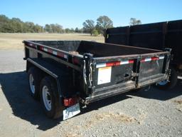 2016 PATRIOT HYDRAULIC DUMP TRAILER,  6' X 10', TANDEM AXLE, SPRING SUSPENS