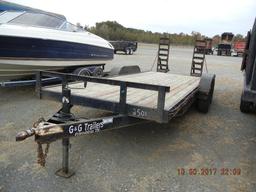 CAR HAULER TRAILER,  18', 2' DOVETAIL, FOLDING RAMPS