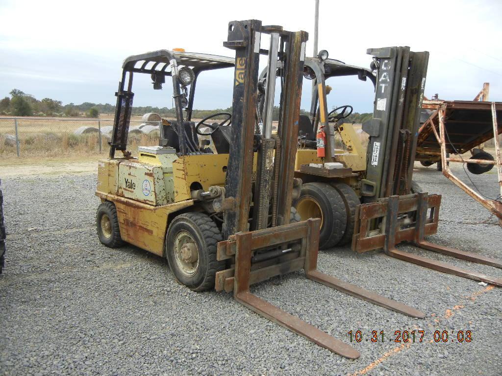 YALE GD50 FORKLIFT,  DIESEL, 3,000-LB CAPACITY, 130" 2-STAGE MAST S# P31826