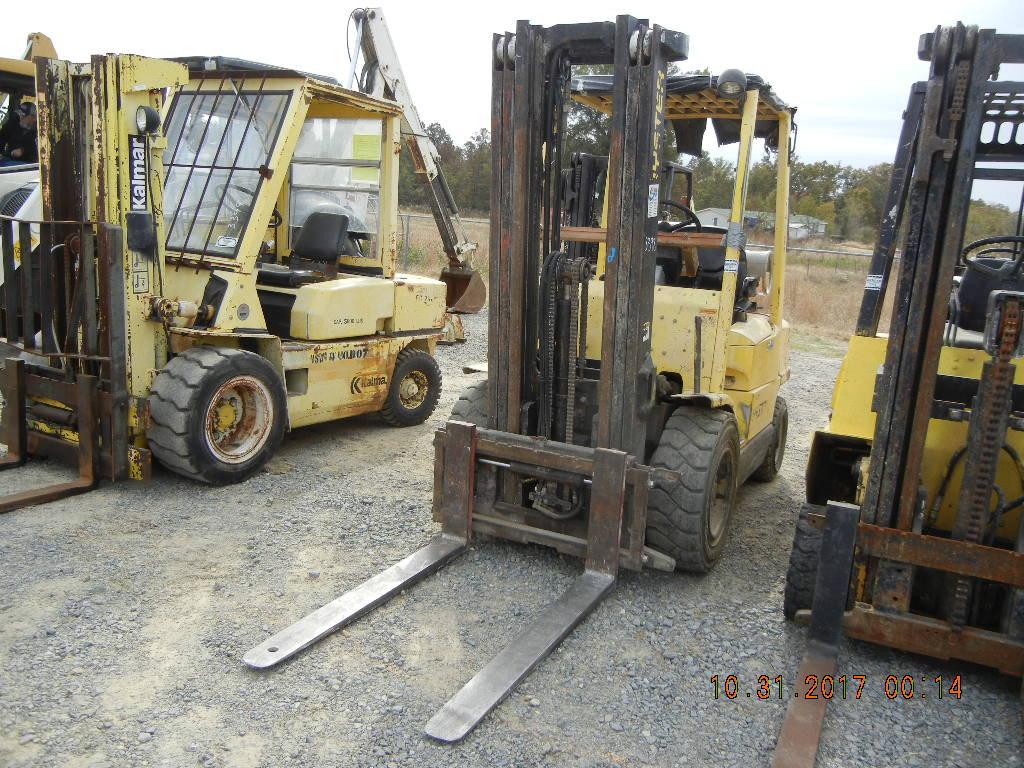 HYSTER H50XM FORKLIFT,  4800 LB CAPACITY, 189" LIFT HEIGHT, LP GAS, PNEUMAT