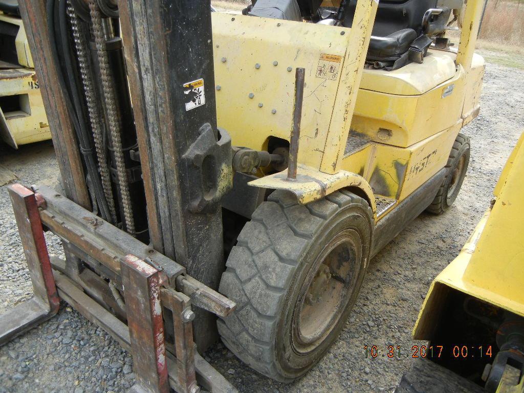 HYSTER H50XM FORKLIFT,  4800 LB CAPACITY, 189" LIFT HEIGHT, LP GAS, PNEUMAT