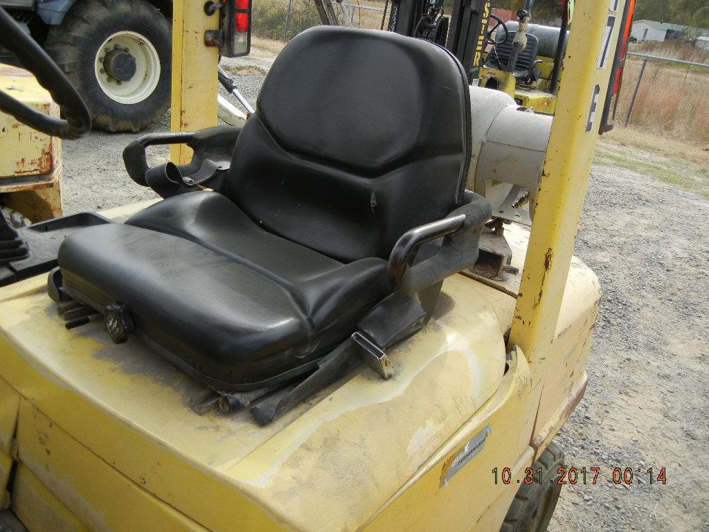 HYSTER H50XM FORKLIFT,  4800 LB CAPACITY, 189" LIFT HEIGHT, LP GAS, PNEUMAT