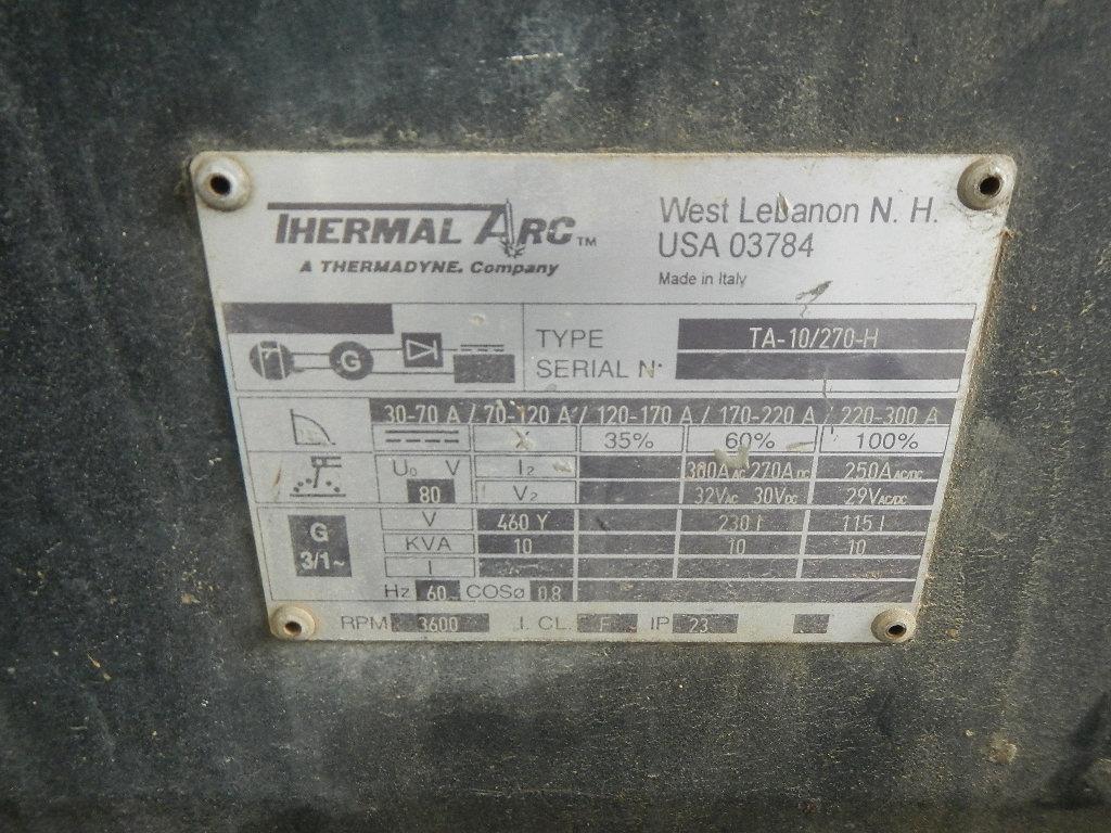 THERMAL ARC PREDATOR MODEL TA-10/270-H PORTABLE ARC WELDER, 942 HRS  HONDA