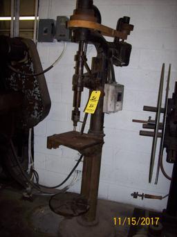 GANEL ANTIQUE DRILL PRESS,  RUN AND WORKS