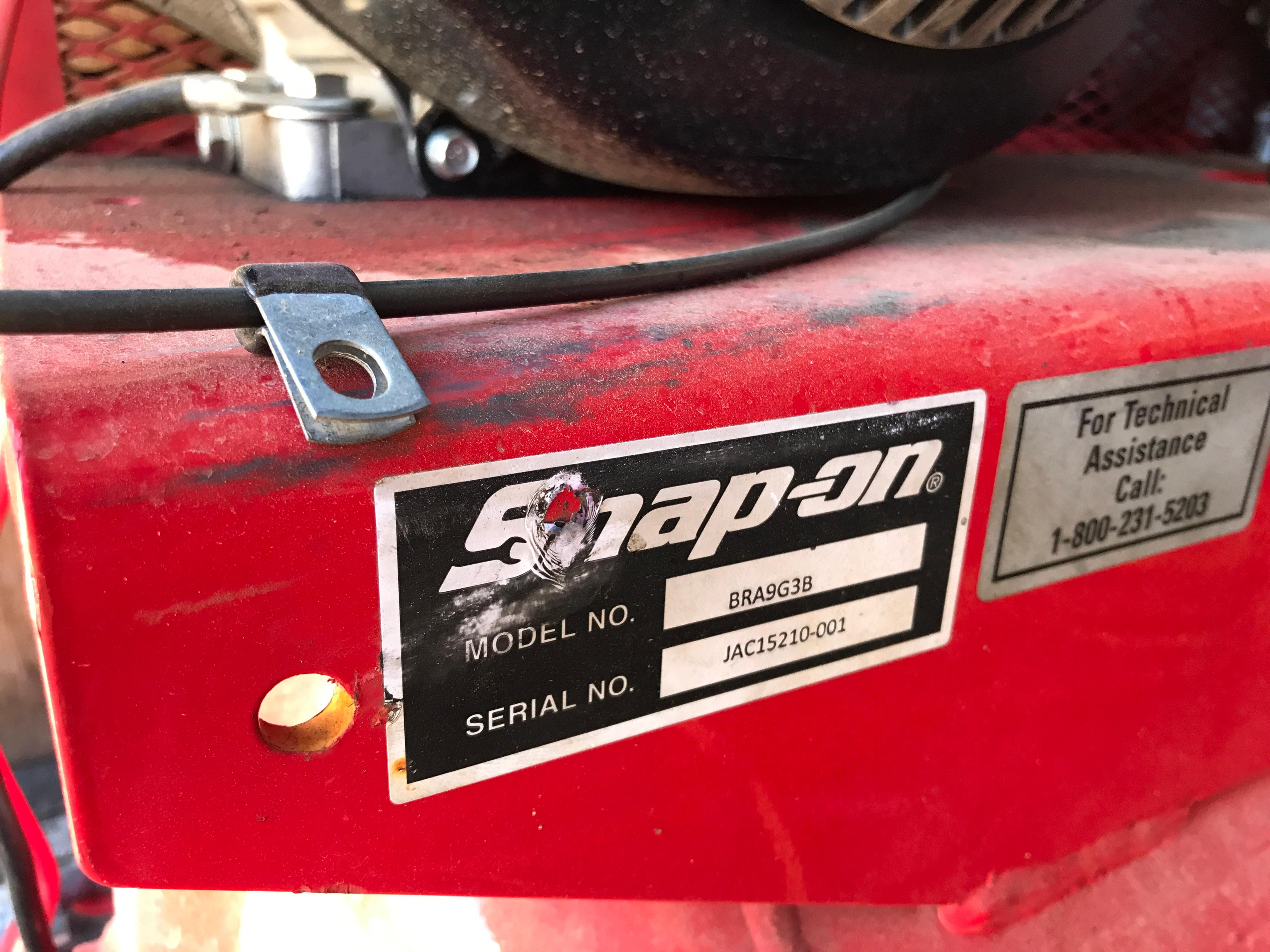 Snap-On BRA9G3B 30 Gallon Air Compressor – Horizontal, 9Hp Gas Engine, 175