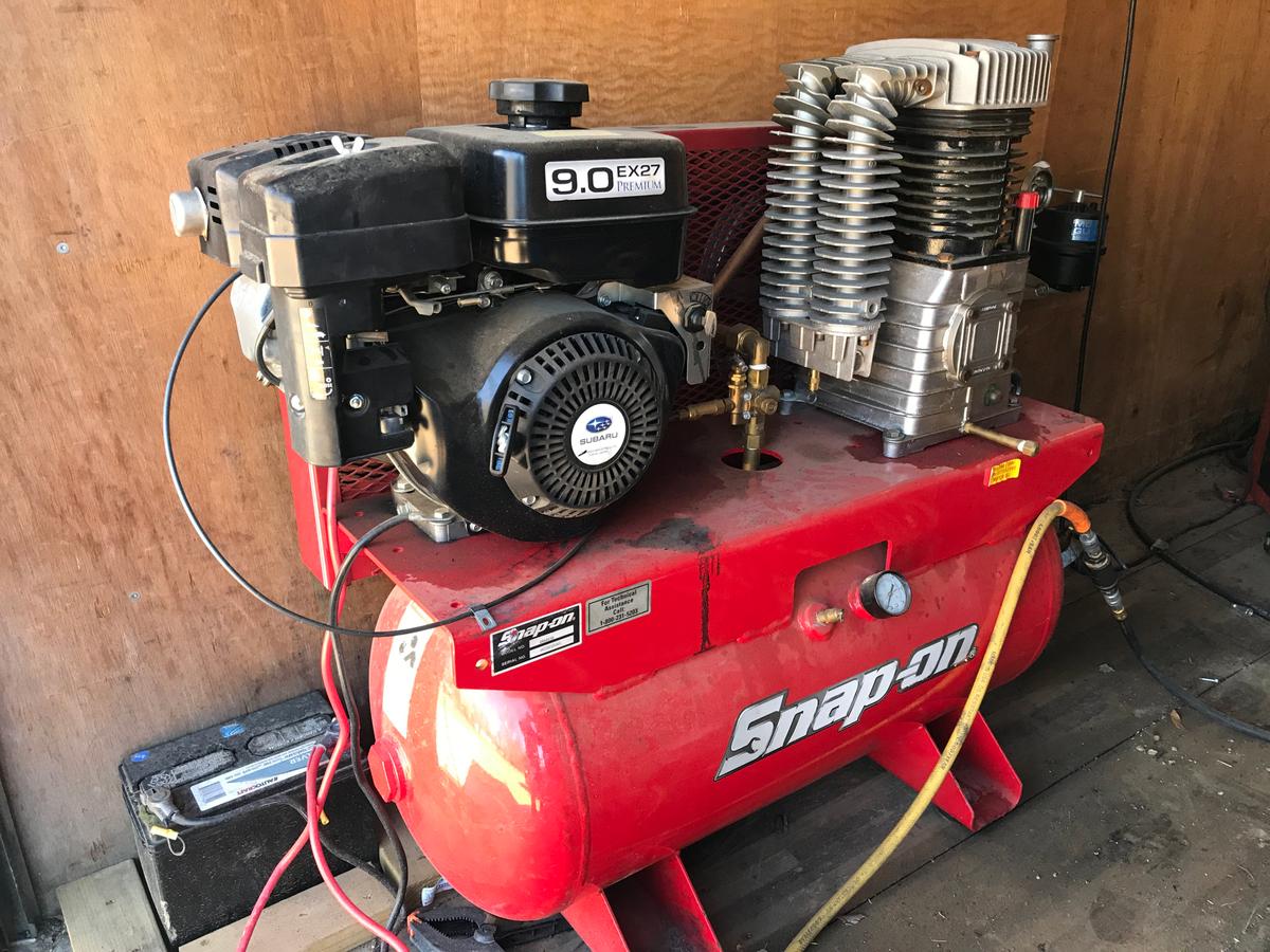 Snap-On BRA9G3B 30 Gallon Air Compressor – Horizontal, 9Hp Gas Engine, 175