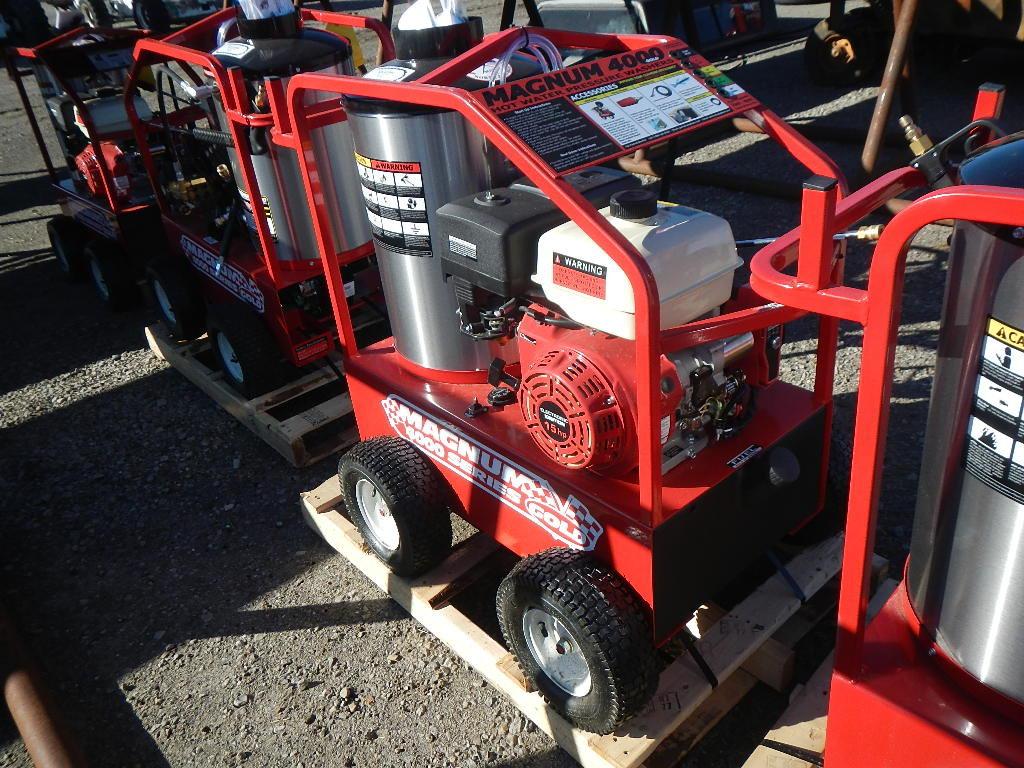 MAGNUM 4000 SERIES HOT WATER PRESSURE WASHER,  GAS ENGINE