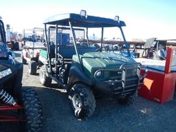 KAWASAKI 4010 MULE SIDE BY SIDE ATV,  2-SEATER, GAS ENGINE, ROOF