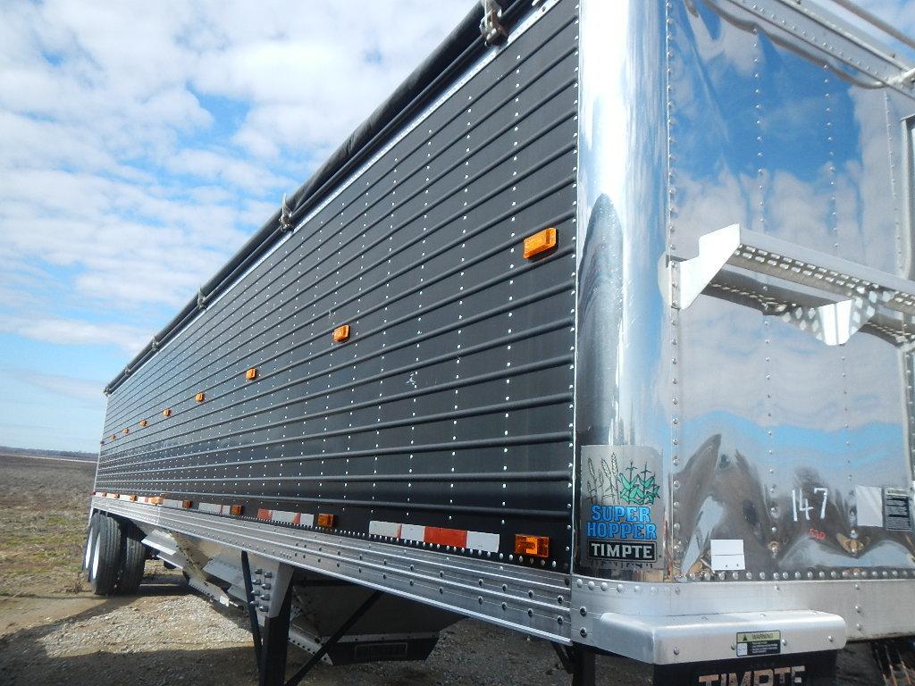 2001 TIMPTE 42' HOPPER BOTTOM GRAIN TRAILER,  72" SIDES, AIR RIDE SUSPENSIO