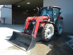 2017 CASE/IH 110 WHEEL TRACTOR, 785 ENGINE HRS  MFWD, CAB, FRONT END LOADER