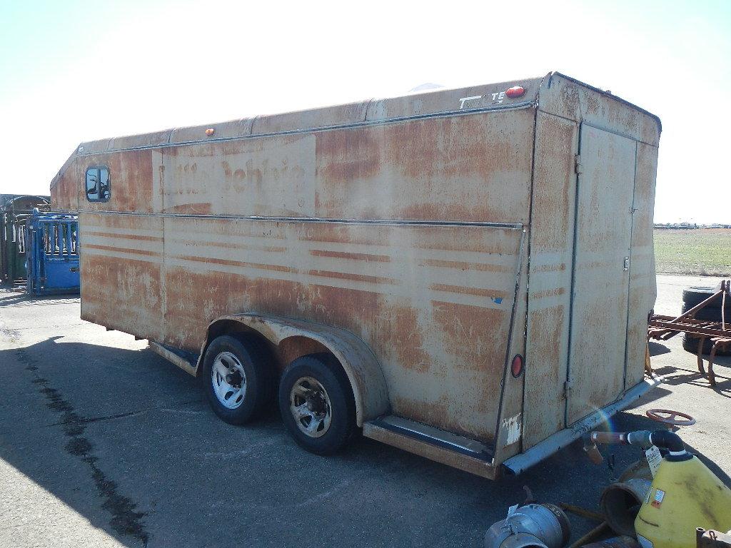 TOWLITE 20 FOOT GOOSENECK ENCLOSED TRAILER  TANDEM AXLE,SINGLE WHEEL, 2 SID