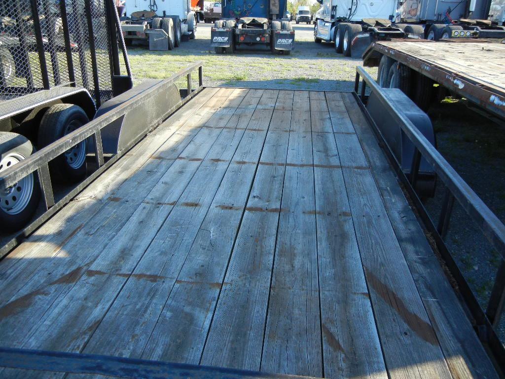 SHOPBUILT TRAILER,  BUMPER PULL, 18', TANDEM AXLE, ANGLE IRON SIDE RAIL, NE