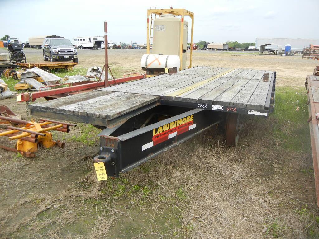 LAWRIMORE RAIL TRAILER,  PINTLE HITCH, 20', RAIL WHEELS S# N/A