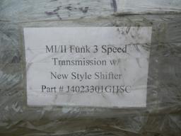 PALLET WITH MARK I & II 3-SPEED TRANSMISSION WITH NEW STYLE SHIFTER