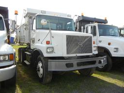 1998 VOLVO WG64F ROTARY DUMP TRUCK, 32,447 MILES  HY-RAIL, CUMMINS M-11 330