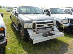 2005 FORD F-350 PICKUP TRUCK, 299,000+ mi,  HY-RAIL, 4 X 4, CREW CAB, V8 PO