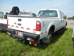 2011 FORD F-350 PICKUP TRUCK,  HY-RAIL, 4 X 4, CREW CAB, V8 GAS, AUTOMATIC,