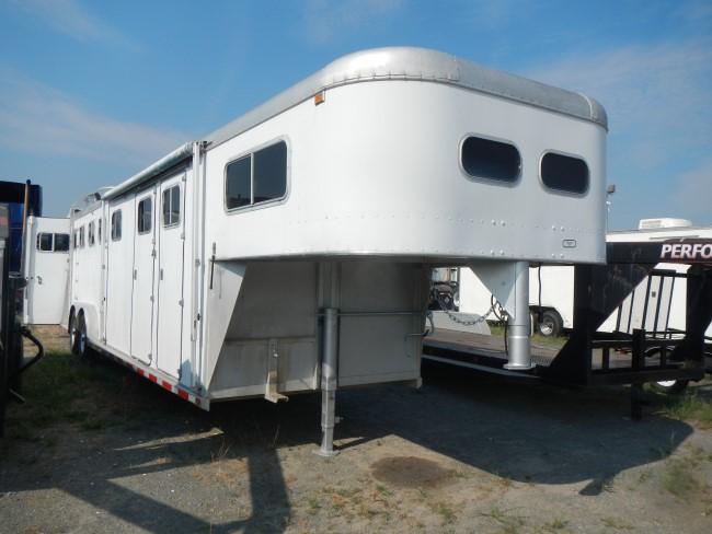 1986 SOONER HORSE TRAILER,  GOOSENECK, 5-HORSE SLANT, TACK ROOM, AIR CONDIT