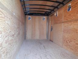 2015 INTERSTATE ILRD716TA2 ENCLOSED CARGO TRAILER,  16', TANDEM AXLE, SWING