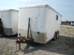 2005 PACE ENCLOSED TRAILER,  14', TANDEM AXLE, SWING DOOR S# 40175