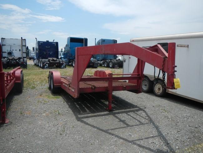 1997 BIG TEX TRAILER,  GOOSENECK, 24', TANDEM AXLE, TILT TOP, ELECTRIC BRAK