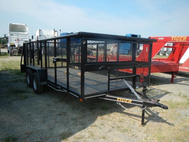 2018 TIGER LANDSCAPE TRAILER,  16', ELECTRIC BRAKES, 4' MESH SIDES, RAMP TA