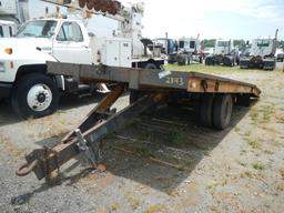 SHOPBUILT EQUIPMENT TRAILER,  PINTLE HITCH, 20', TANDEM AXLE, DUAL WHEELS,