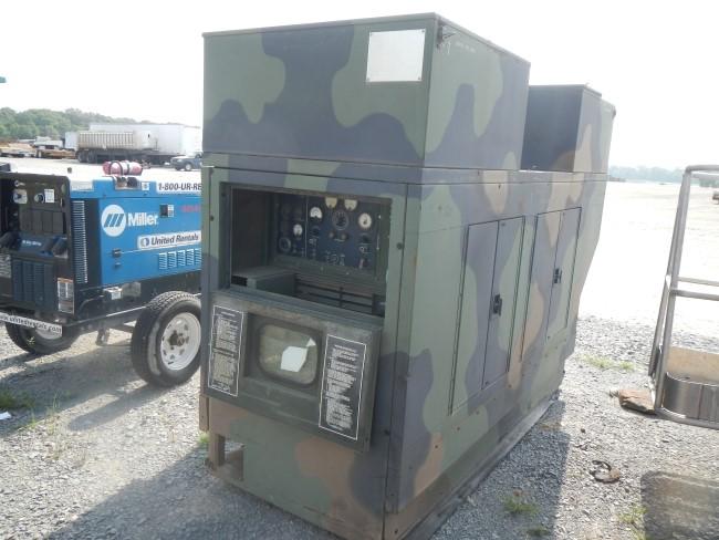 MILITARY GENERATOR SET, 368+ hrs,  30-KW, WHITE D298ER DIESEL ENGINE S# KZ2