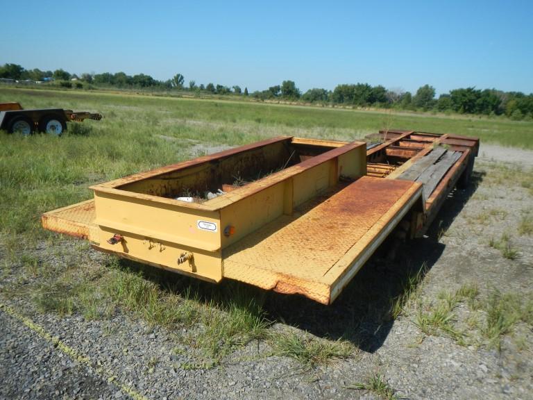 SHOPBUILT 35' LOWBOY TRAILER,  24' DECK, 3' DOVETAIL, 8' UPPER DECK, TANDEM