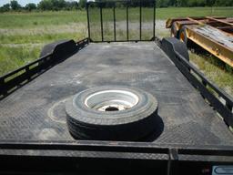 SHOP BUILT 18' UTILITY TRAILER,  TAMDEN AXLE, ELECT BRAKE, 4' FOLDING RAMP,