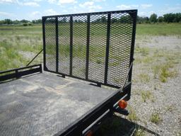 SHOP BUILT 18' UTILITY TRAILER,  TAMDEN AXLE, ELECT BRAKE, 4' FOLDING RAMP,